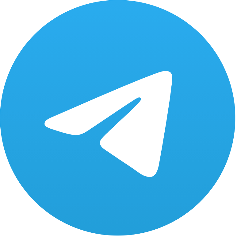 Mini Logo do Telegram, cor azul, página de contatos do Site: dicasdenegociosonline.com